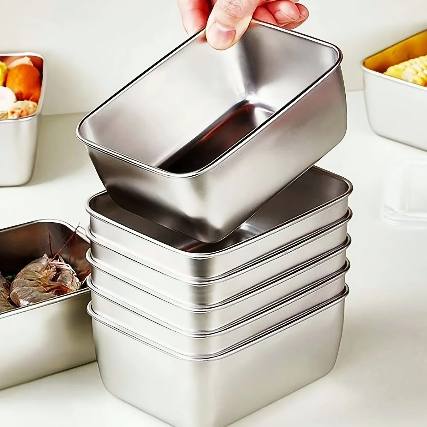 Food Storage Aluminum Containers - Stainless Steel Food Storage Containers Set