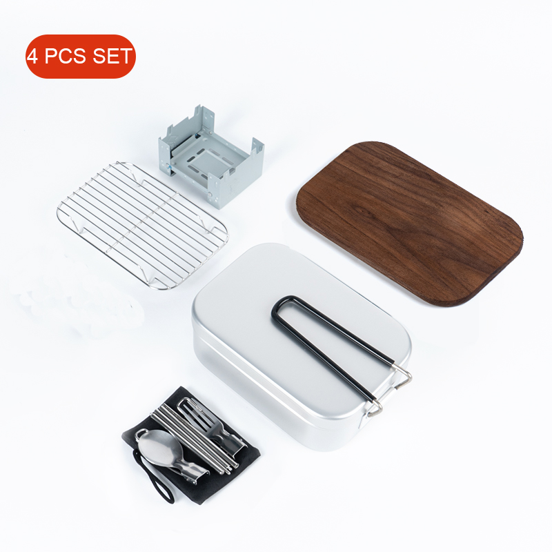 Food Storage Aluminum Containers - Aluminum Alloy Lunch Box, Stainless Picnic