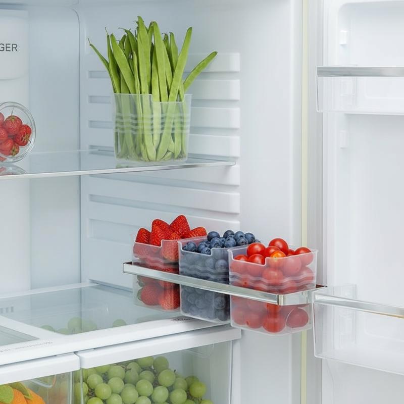 Food Storage Plastic Container - 4Pcs Food Grade Refrigerator Storage Boxes