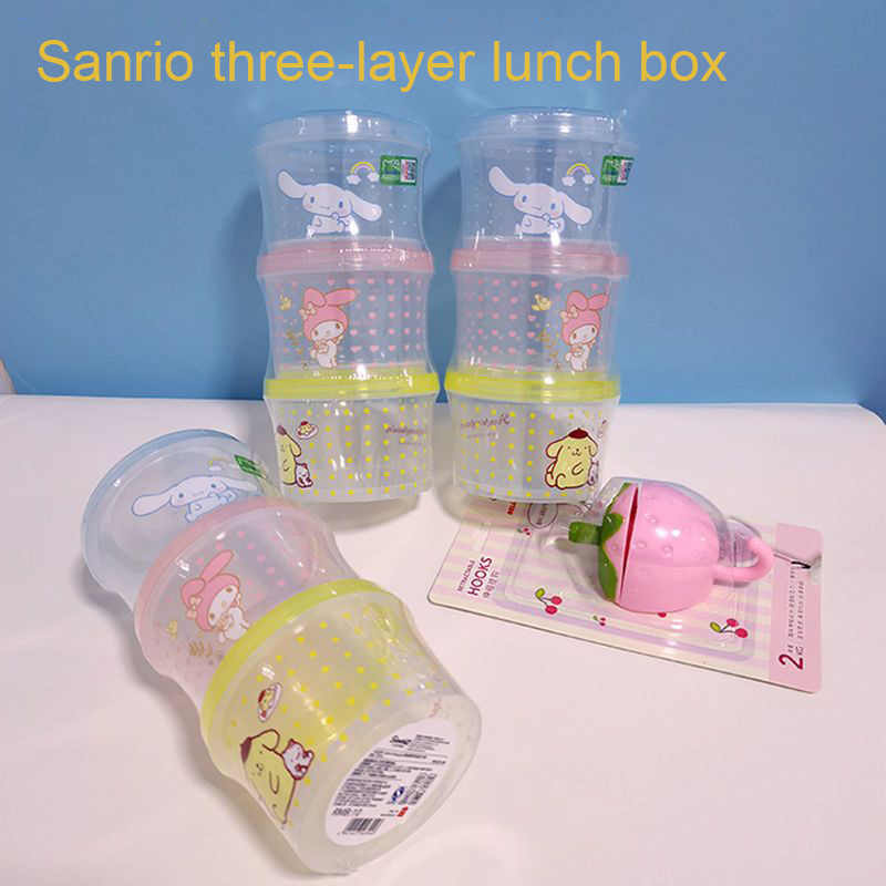 Food Storage In Room - Kitty Bento Box Set 3 Pieces