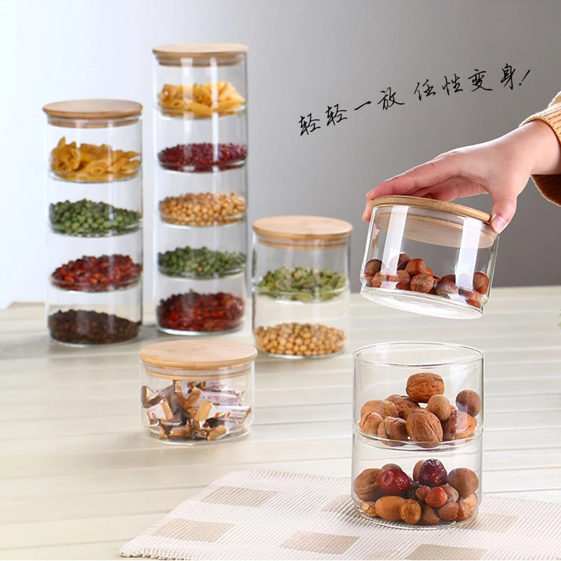 New1200 Ml 3-layer Glass Can K - огляд і ціна Food Storage Glass Container Set