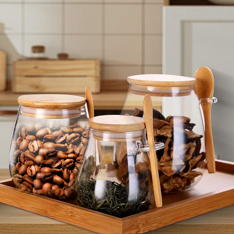 34oz sealed glass jar with spo - огляд і ціна Food Storage Glass Container Set