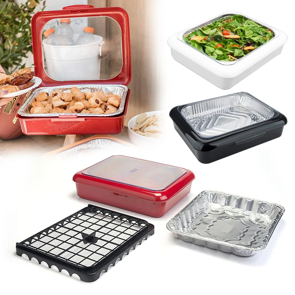 Plastic Foil Pan Carrier Stack - огляд і ціна Food Storage Aluminum Containers