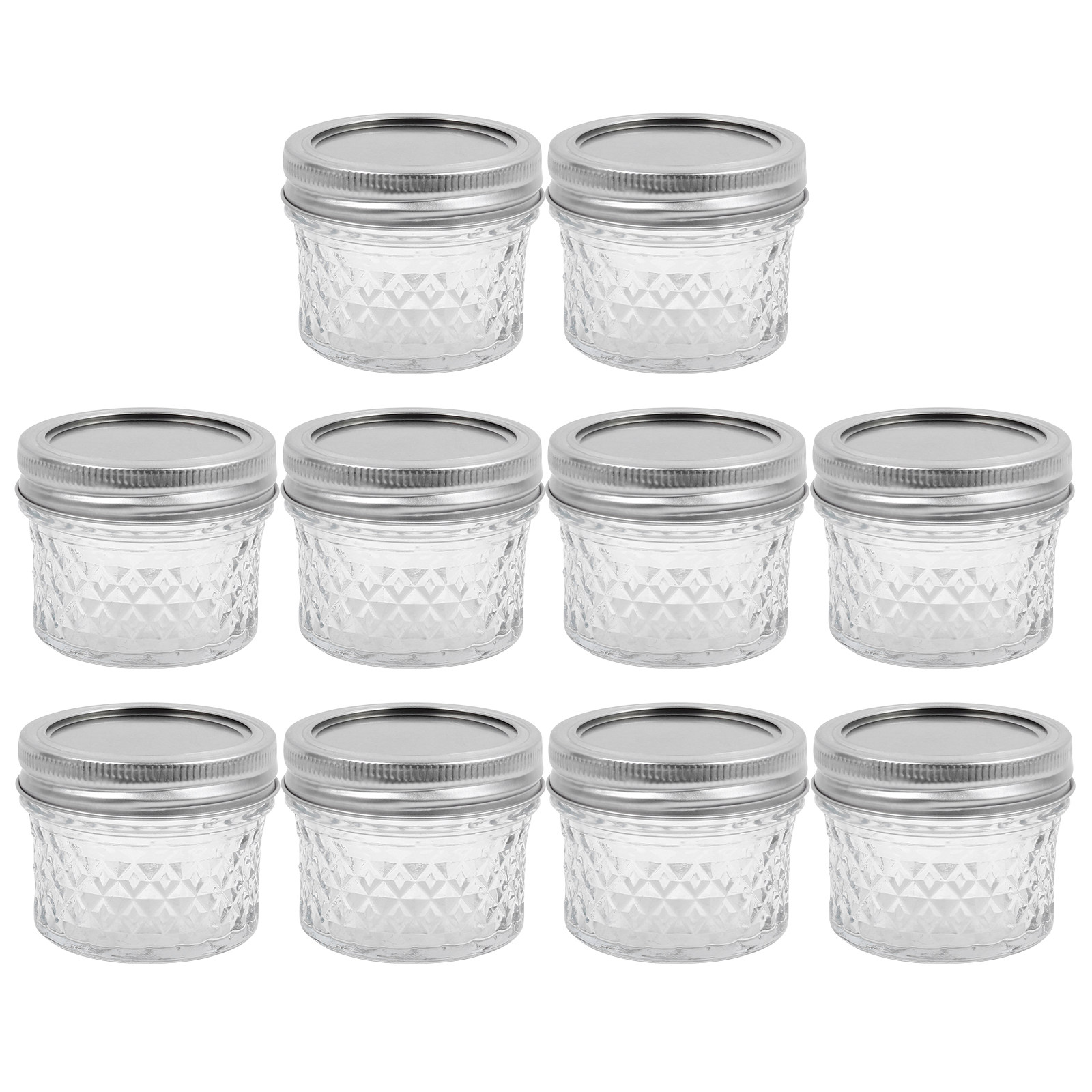 10Pcs Juice Bottles Diamond St - огляд і ціна Food Storage Glass Container Set