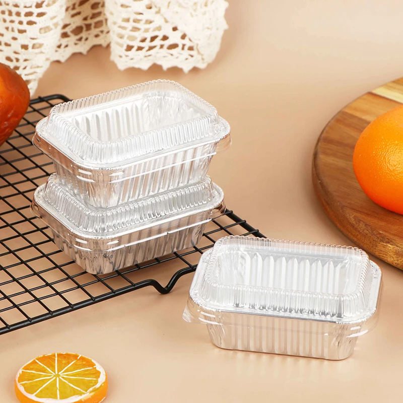 10Pcs Disposable Rectangular A - огляд і ціна Food Storage Aluminum Containers