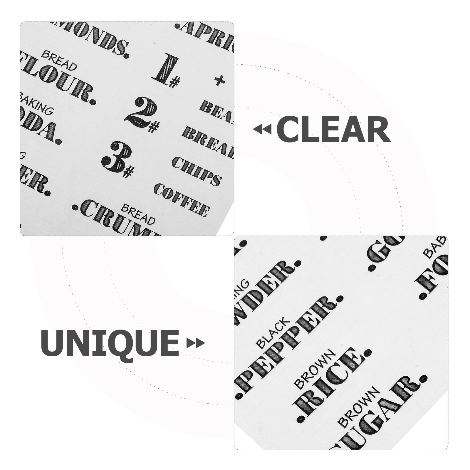 6Sheets Clear Waterproof Kitch - огляд і ціна Food Storage Jar Labels