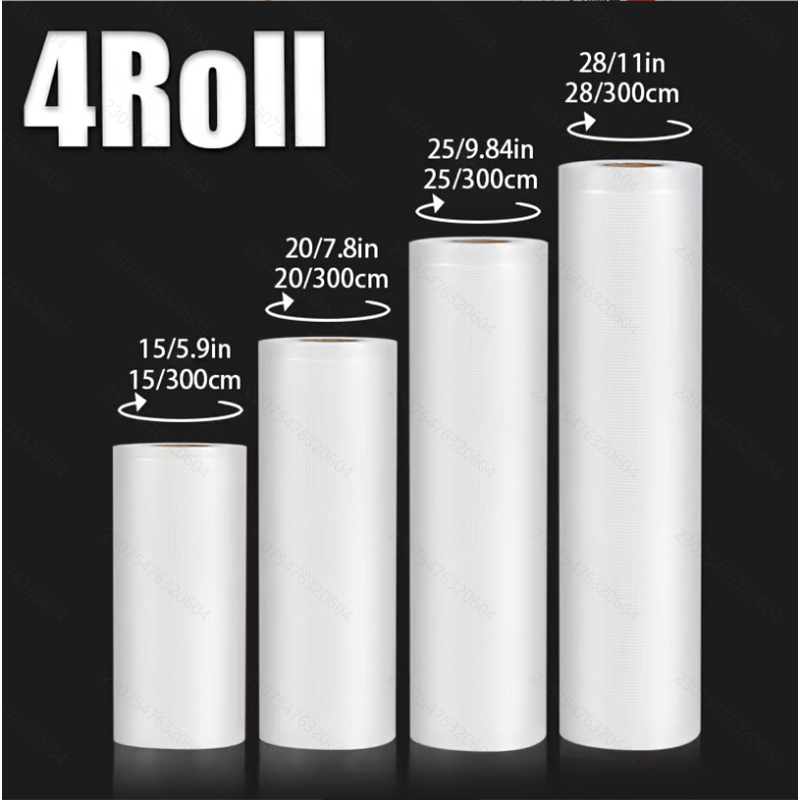 4pcs Vacuum Sealer Bags: 4 Rol - огляд і ціна Food Storage Bags Xl