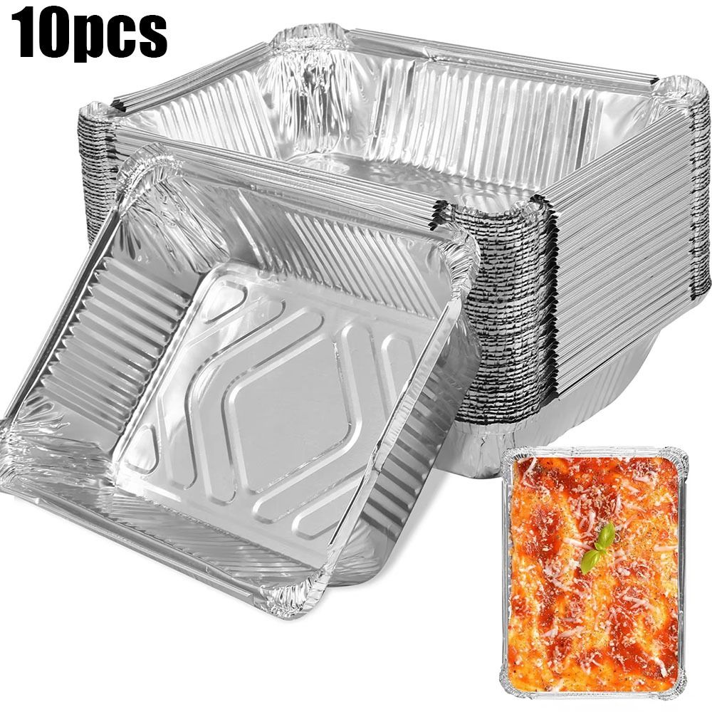 10PCS Disposable Aluminum Foil - огляд і ціна Food Storage Aluminum Containers