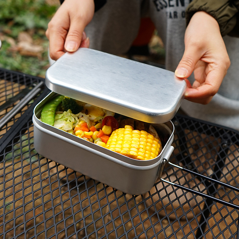 Camping Lunch Box Steaming Rac - огляд і ціна Food Storage Aluminum Containers
