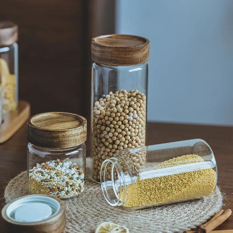 Wood Lid Orgnizer Glass Airtig - огляд і ціна Food Storage Glass Container Set