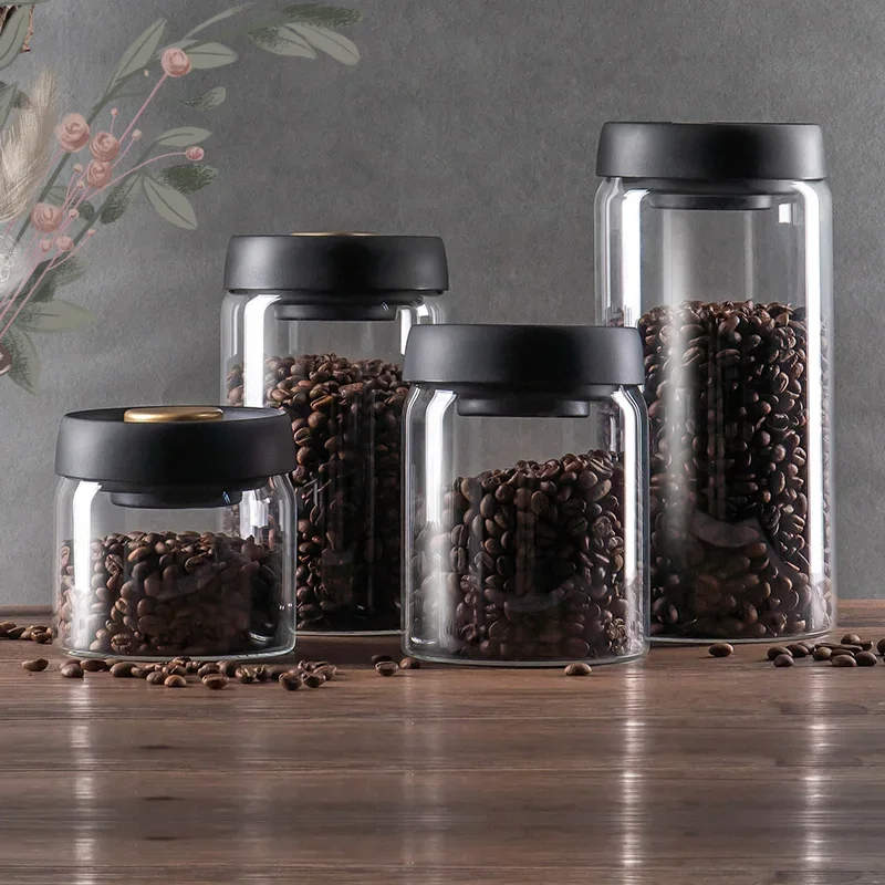 Coffee beans vacuum sealed jar - огляд і ціна Food Storage Glass Container Set