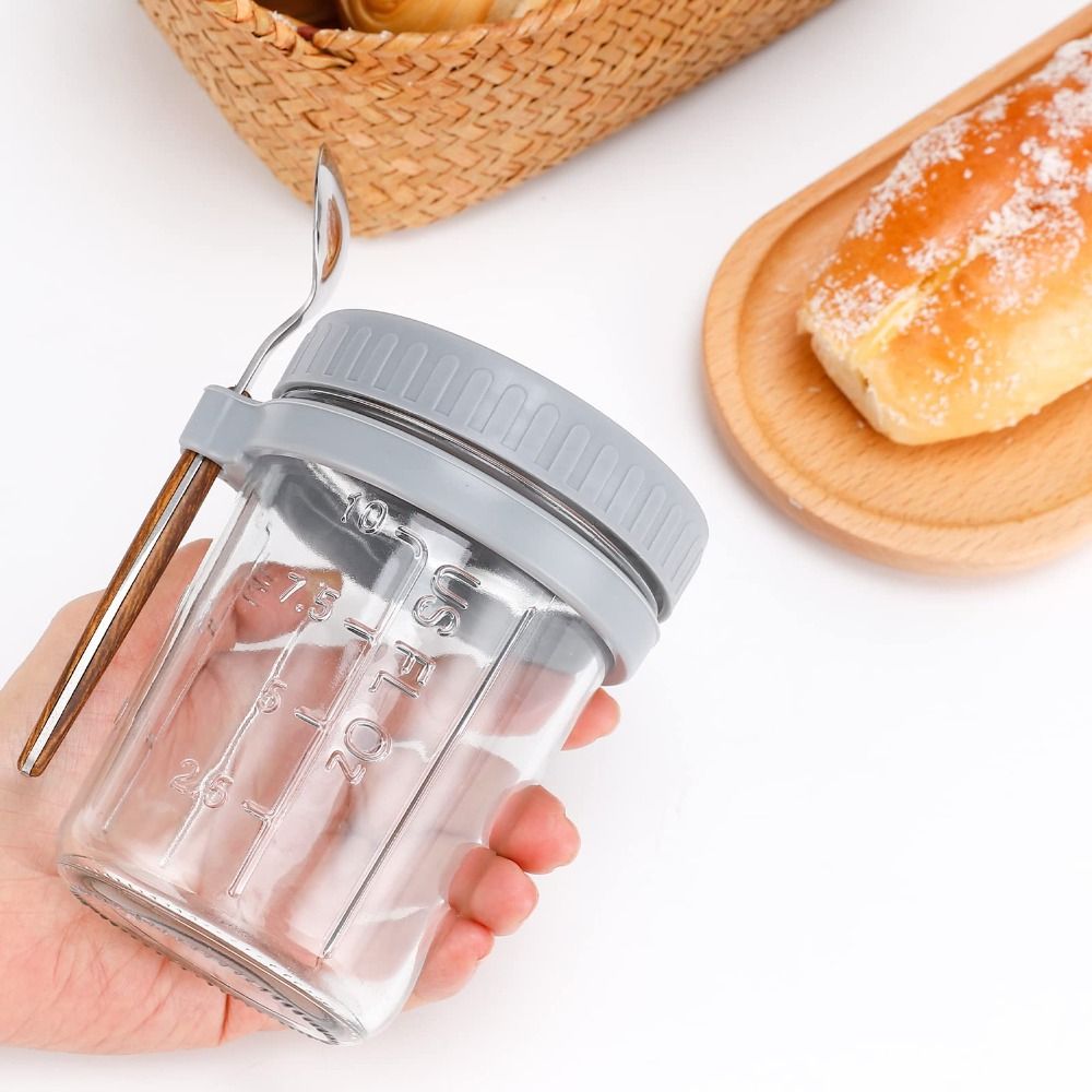 Yogurt Jar 350ml Overnight Oat - огляд і ціна Food Storage Glass Container Set